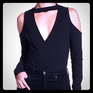LUSH Long Sleeved Ribbed Bodysuit